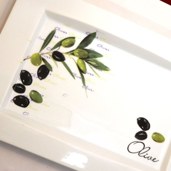 D'Moda Italy Olive Branch Collection Rectangular P - Picture 2 of 7